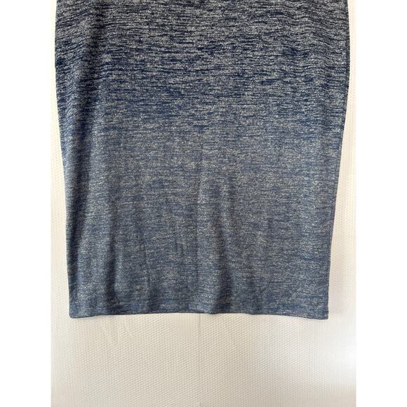 Liz Claiborne Women Plus Blue Gray Ombre Knit Pencil Midi Bodycon Skirt Size 2XL - Picture 3 of 9